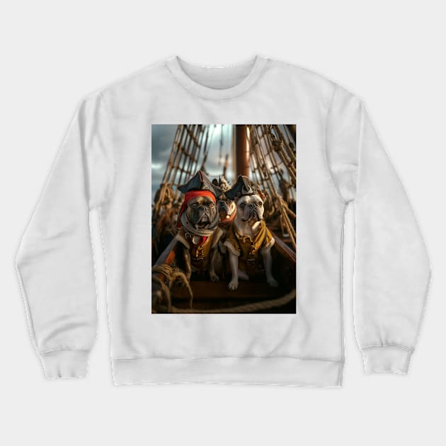 Dog Pirates Crewneck Sweatshirt by J and C Designs